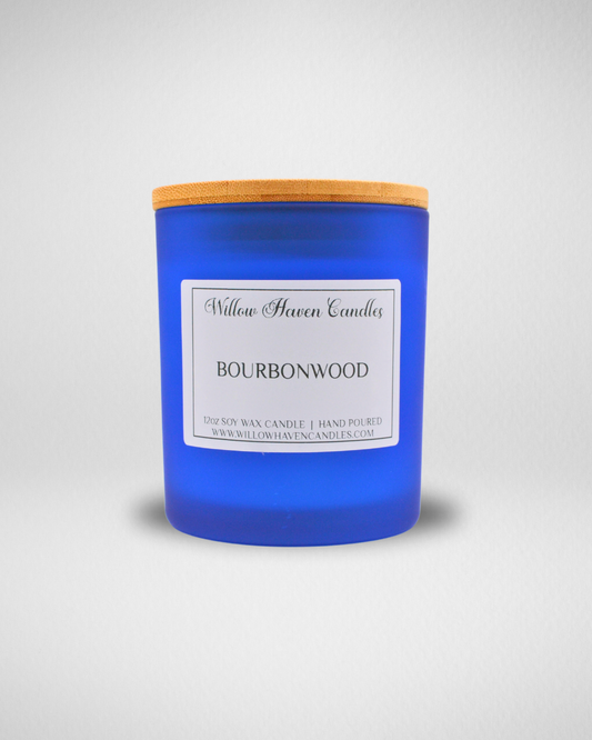 Bourbonwood-12 oz Sapphire Blue - Candles