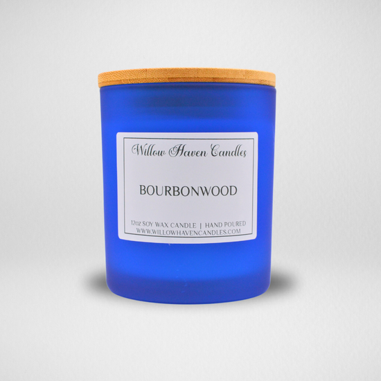Bourbonwood-12 oz Sapphire Blue - Candles